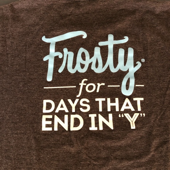 Wendy's Crew Employee Gray Uniform T Shirt Frosty Sz L - Picture 8 of 8